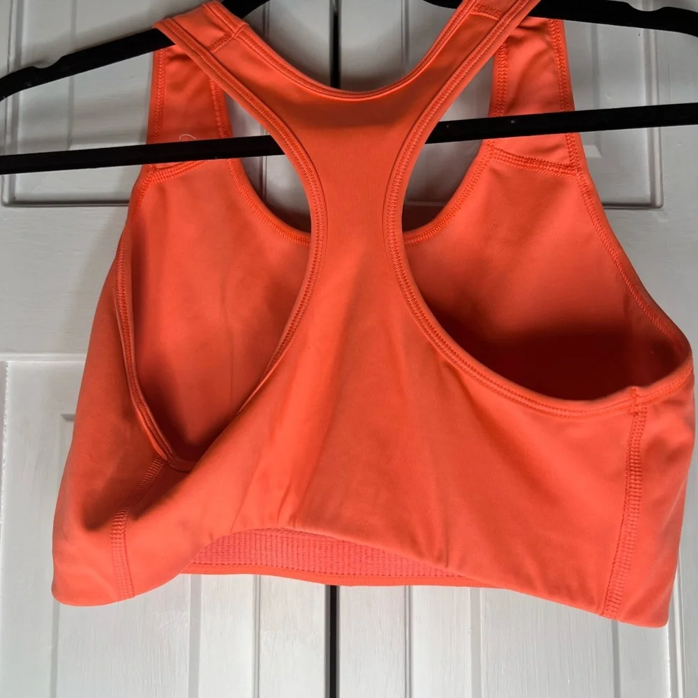 Peloton Nike Collab Women's Dri-Fit Swoosh Bra (Orange), large - Picture 2 of 5